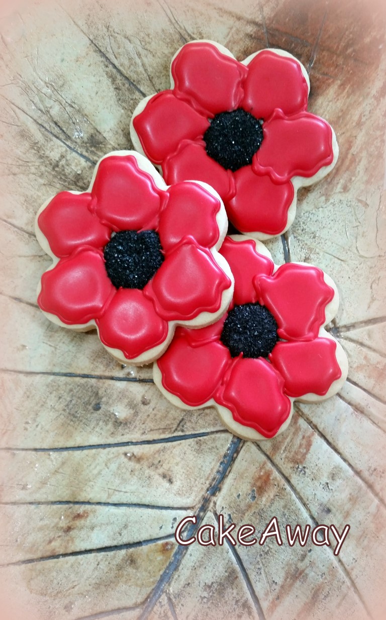 poppy flower cookies